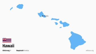 Hawaii – Karte, Abkürzung, Sehenswertes und größte Städte