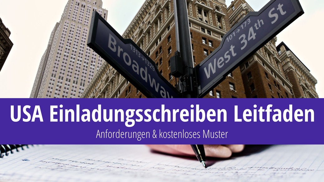 Einladungsschreiben für die USA – vorlage, wenn es nötig ist