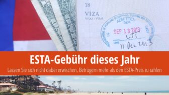 ESTA Preis für US ist $21, zahlen Sie keine Makler bis zu $99