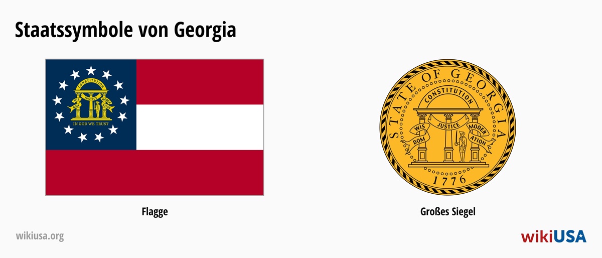 Flagge des Bundesstaates Georgia | Das große Siegel des Bundesstaates Georgia