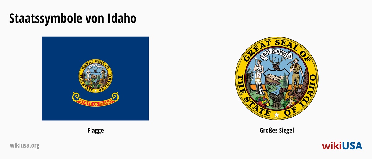 Flagge des Bundesstaates Idaho | Das große Siegel des Bundesstaates Idaho