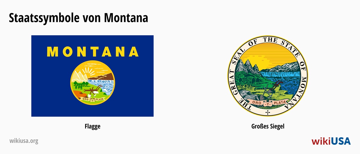 Flagge des Bundesstaates Montana | Das große Siegel des Bundesstaates Montana