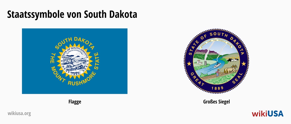 Flagge des Bundesstaates South Dakota | Das große Siegel des Bundesstaates South Dakota