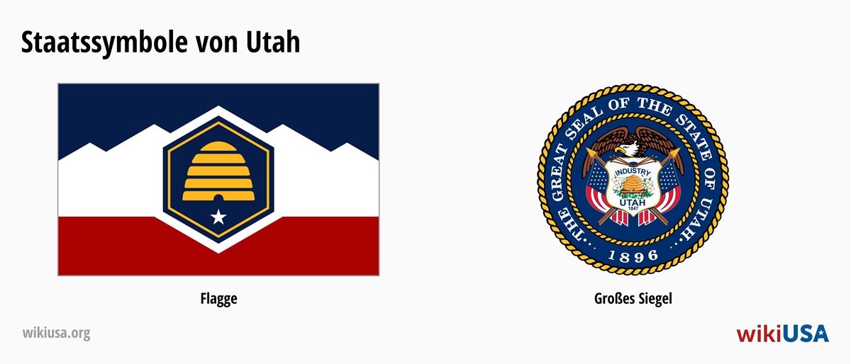 Flagge des Bundesstaates Utah | Das große Siegel des Bundesstaates Utah