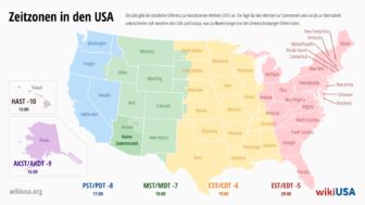 Zeitzonen in den USA – Karte, aktuelle Zeit in allen Staaten