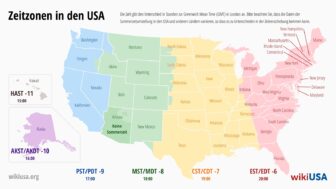 Zeitzonen in den USA – Karte, aktuelle Zeit in allen Staaten